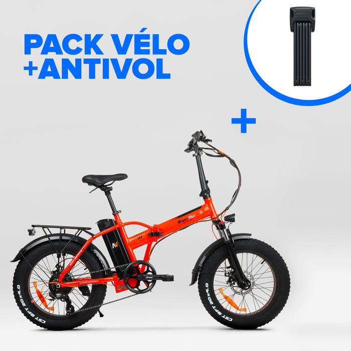PACK Vélo et Antivol - Fatbike et Antivol Pliable Bordo