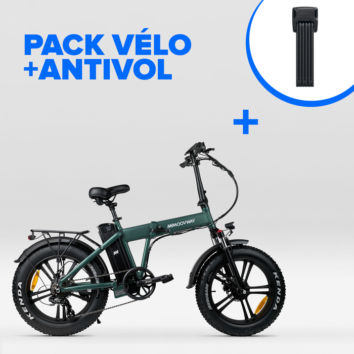 PACK Vélo et Antivol - Fat Pro et Antivol Pliable Bordo